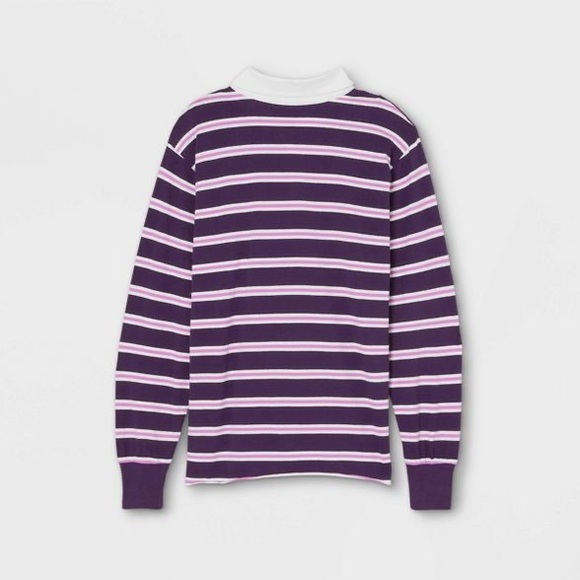 Wild Fable Long Sleeve Oversized Rugby Polo T-Shirt - Picture 3 of 7